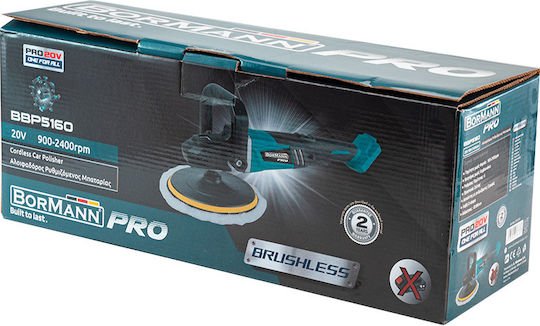 Bormann Pro BBP5160 Rotary Polisher Brushless 20V Solo with Speed Control