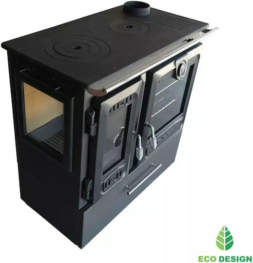Caliskan 216-3D BOX Steel Wood Stove with Oven 8.45kW Inox