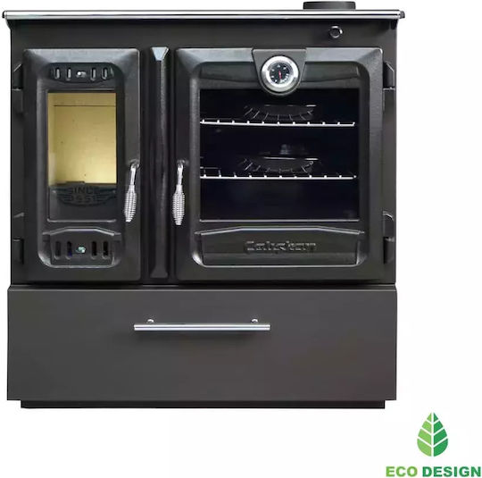 Caliskan Steel Wood Stove with Oven 8.45kW Gray