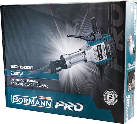 Bormann Pro BDH5000 Κρουστικό Κατεδαφιστικό Ρεύματος 2000W με Υποδοχή HEX 035213