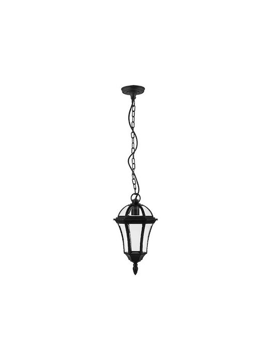Elmark Steven Hängende Deckenleuchte für den Außenbereich E27 in Schwarz Farbe 96516P/BL