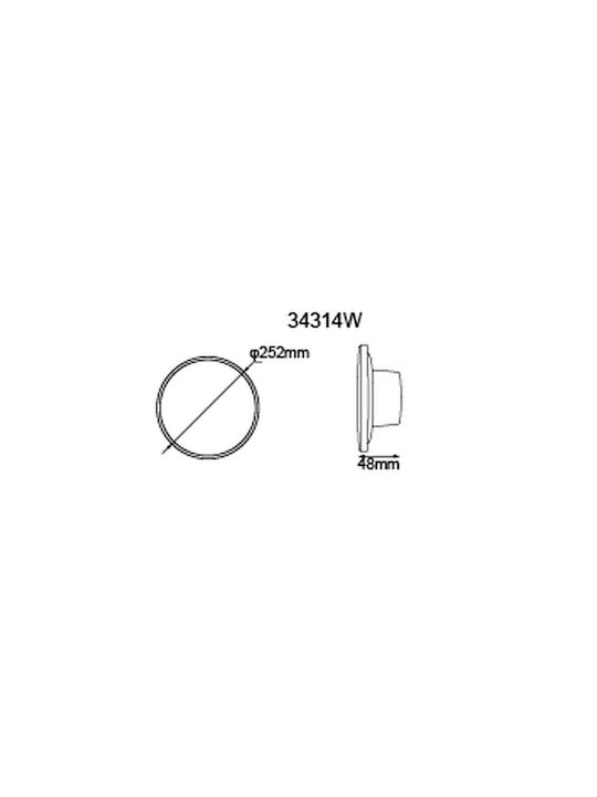 Globo Lighting Corp de iluminat de Exterior cu LED Integrat în Culoare Alb 34314W