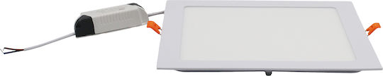 Adeleq Platz Vertieft LED Panel 25W mit Natürliches Weiß Licht 4000K