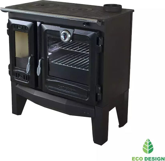 Caliskan 216 Steel Wood Stove with Oven 8.45kW Gray