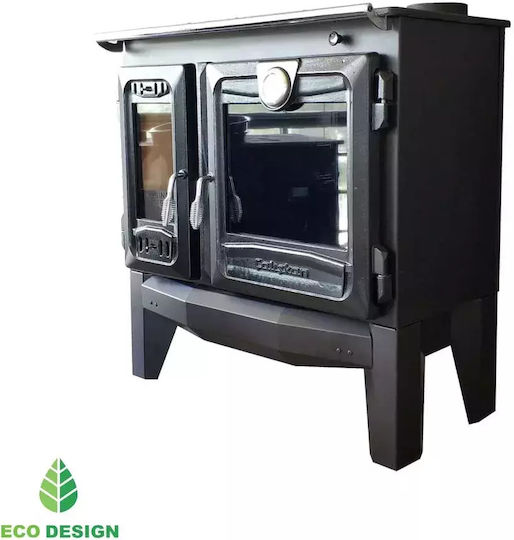 Caliskan 216 Steel Wood Stove with Oven 8.45kW Gray