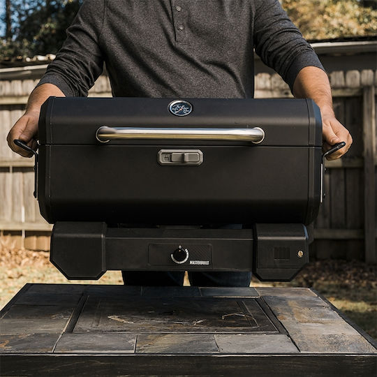 Transportwagen – Masterbuilt Mantemenia Tragbar Holzkohlegrill mit Deckel und Räuchergerät