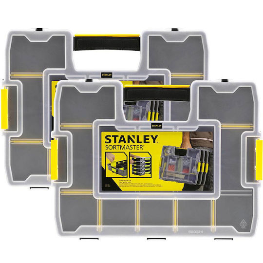 Stanley Ταμπακιέρες Εργαλείων με Ρυθμιζόμενα Χωρίσματα Μαύρες 37.5x6.7x29.2εκ. 2τμχ
