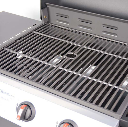 Bormann Elite BBQ2000 Gasgrill Gusseisen Rost 45cmx45cmcm mit 2 cm 7.2kW