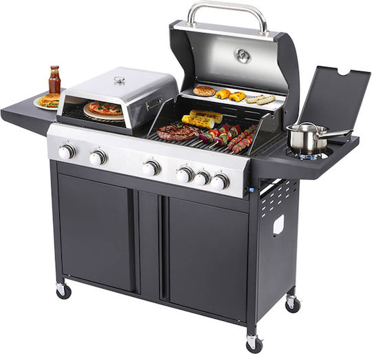 Bormann Elite BBQ5060 Gas Grill with 5 pcs 20.5kW and Side Burner