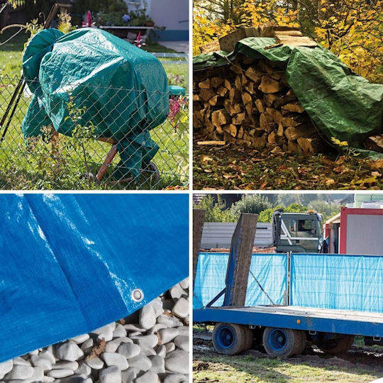 Benson Wasserdicht Plane 65gr/m² 6x4m. Licht Typ Blau