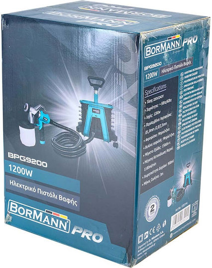 Bormann Pro BPG9200 Electric Paint Spray Gun 1200W with 0.9lt Container 035114