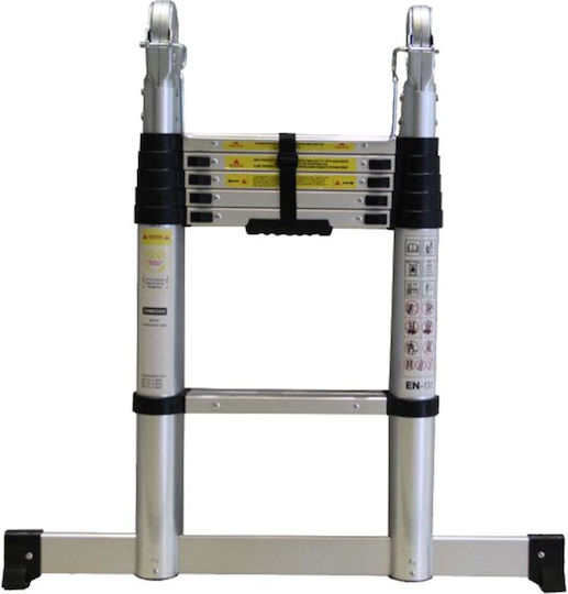 Bormann Pro Telescopic Ladder Aluminum 14 of Steps with Maximum Height 4.4m BHL5720 034865