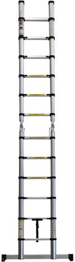 Bormann Pro Telescopic Ladder Aluminum 14 of Steps with Maximum Height 4.4m BHL5720 034865