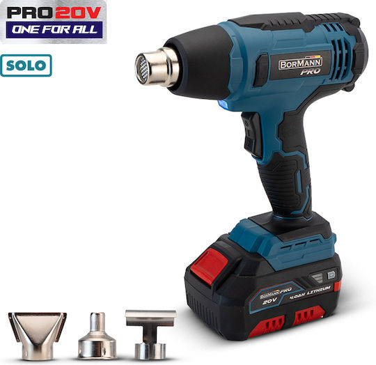 Bormann Pro BBP5250 Πιστόλι Θερμού Αέρα 20V Solo με Ρύθμιση Θερμοκρασίας εως και 550°C