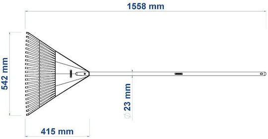 Tramontina 77850821 Τσουγκράνα Φύλλων με Κοντάρι