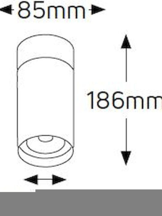 Geyer Sticla Lumină Led Fixă 7W Albastru IP65 SPK85B