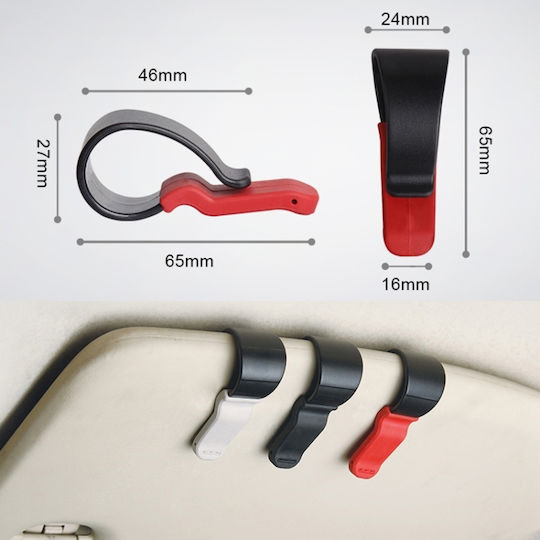 Multifunktionaler Auto-Brillenhalter Kartenclip Bargeld-Aufbewahrungsbasis Grau