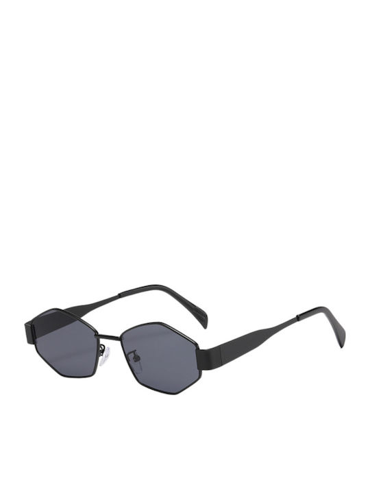 SeeVision Damen Sonnenbrille mit Schwarz Metall Gestell und Schwarz Linse
