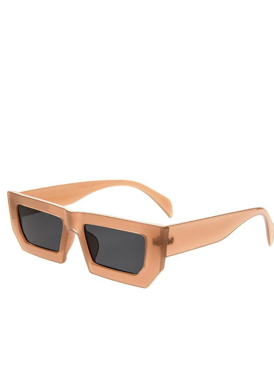 SeeVision Women's Sunglasses with Beige Plastic Frame and Black Lens 4K2188-01-50031-BEIGE