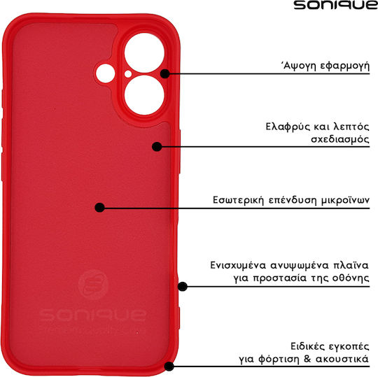 Sonique Liquid Umschlag Rückseite Silikon Rot (iPhone 11)