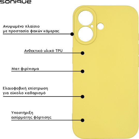 Sonique Liquid Back Cover Σιλικόνης Κίτρινο (Redmi 9A / 9AT)