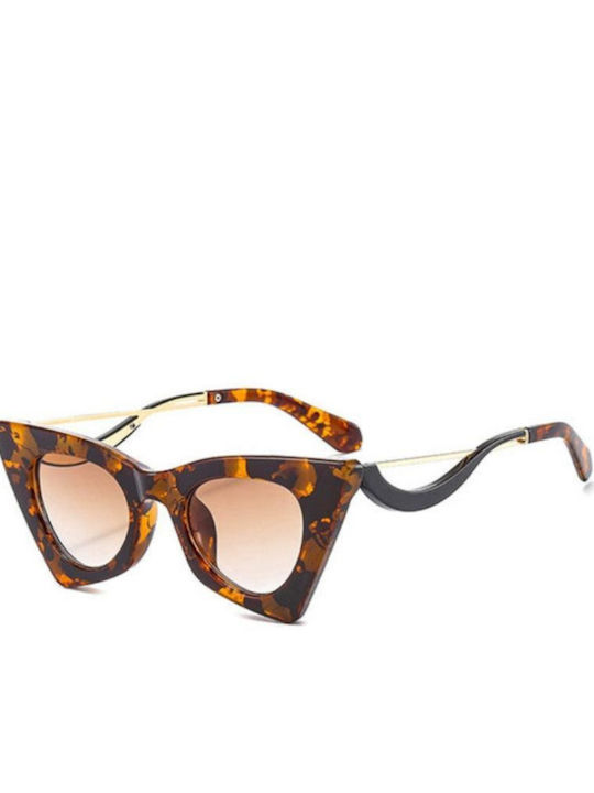 SeeVision Damen Sonnenbrille mit Braun Metall Gestell 50026-LEOPARD