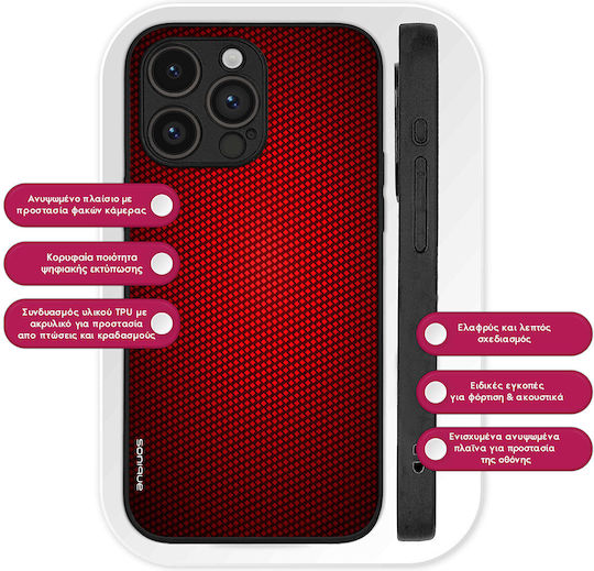 Sonique Carbon Serie Hülle für OnePlus Nord 2 5G Rot