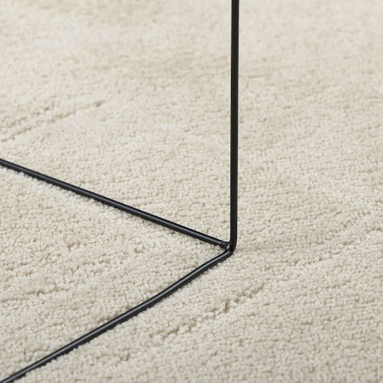 vidaXL Teppich Außenbereich Rechteckig Wolle Beige