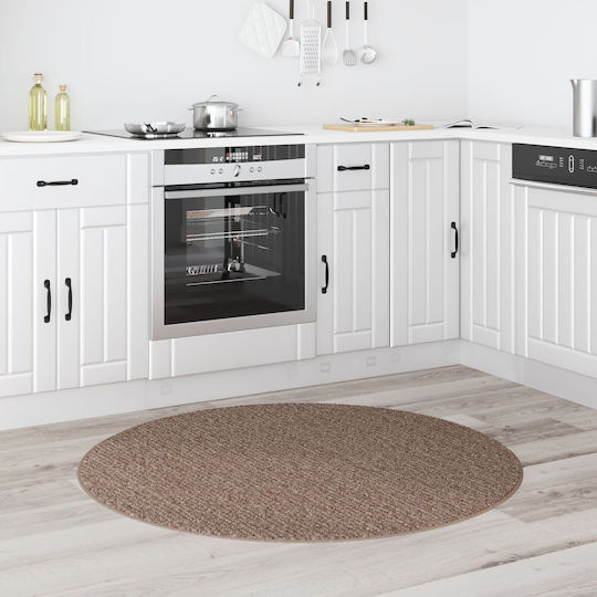vidaXL Anti-slip Rug Outdoor Round Brown