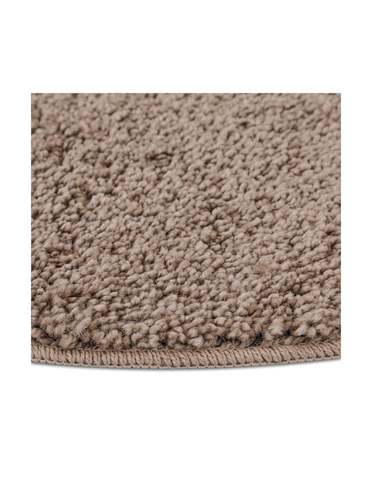 vidaXL Rutschfest Teppich Außenbereich Rund Synthetisch,Polyester/Cotton/Leather Brown