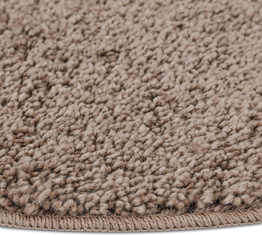 vidaXL Anti-slip Rug Outdoor Round Brown