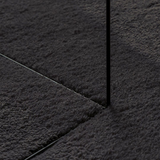 vidaXL Rutschfest Teppich Außenbereich Rechteckig Synthetisch,Polyester/Cotton/Leather Black