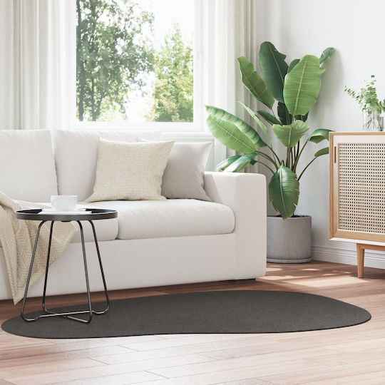 vidaXL Teppich Außenbereich Rechteckig Synthetisch,Polyester/Cotton/Leather Charcoal