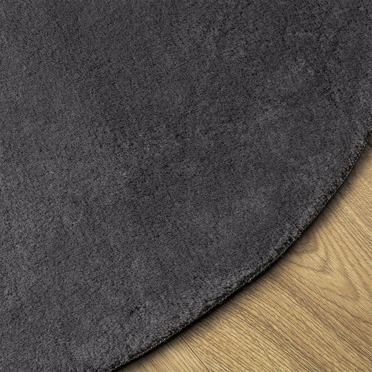 vidaXL Teppich Außenbereich Rechteckig Synthetisch,Polyester/Cotton/Leather Charcoal