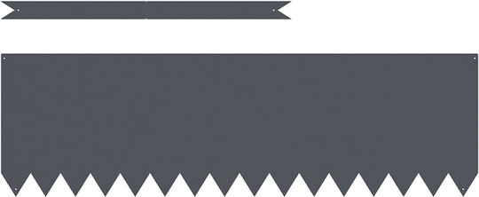 vidaXL Kunststoffgartenbordüre in Gray Farbe 1.0m x 30cm