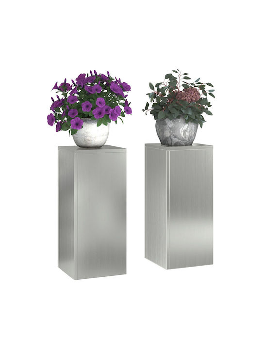 vidaXL Комплект 2 Саксии Galvanized Steel