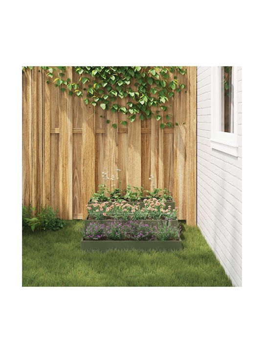 vidaXL Garten Topf Metallisch Olive Green 90x90x35cm.