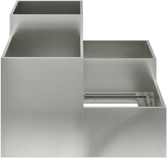 vidaXL Γλάστρα Μεταλλική Μπρούτζινη 80x80x60εκ.