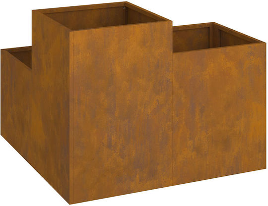 vidaXL Ghiveci De Flori Metalic Verde 100x100x60cm