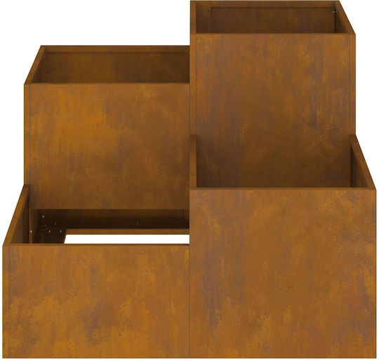 vidaXL Ghiveci De Flori Metalic Verde 100x100x60cm