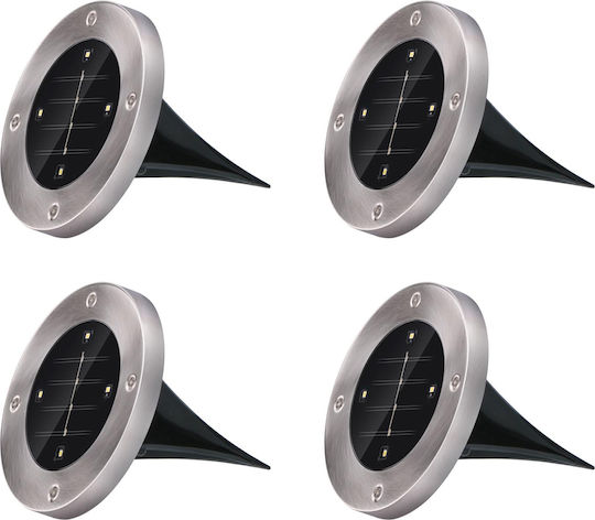 Grundig Set of 4 Stake Solar Lights Cold White with Photocell