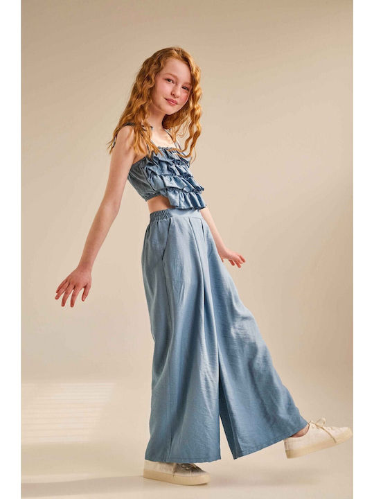 Set pentru copii cu pantaloni Vară 2buc Blue