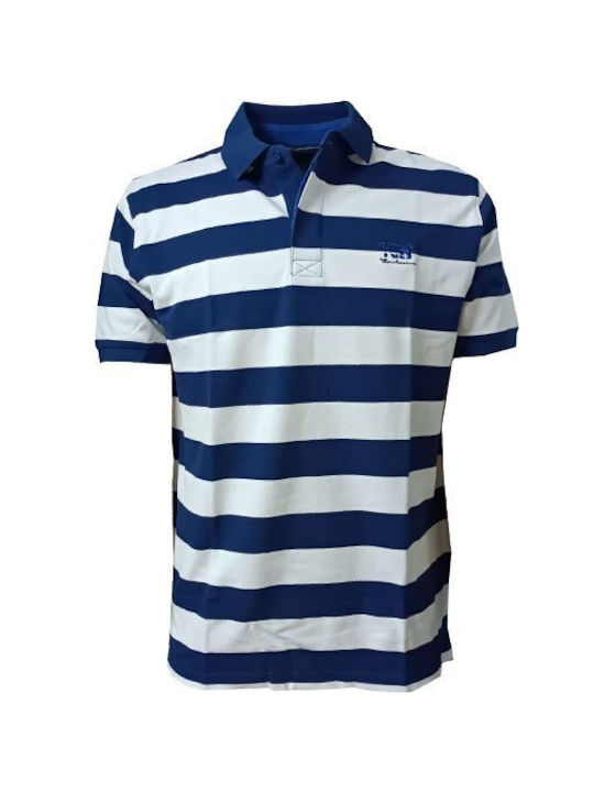Men's Short Sleeve Polo Shirt Navy Blue