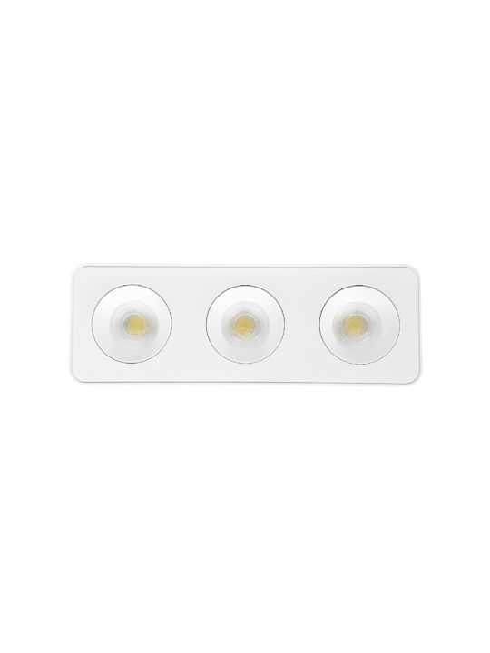 Inlight Μεταλλικό Χωνευτό Σποτ με Ενσωματωμένο LED και Φυσικό Λευκό Φως Λευκό