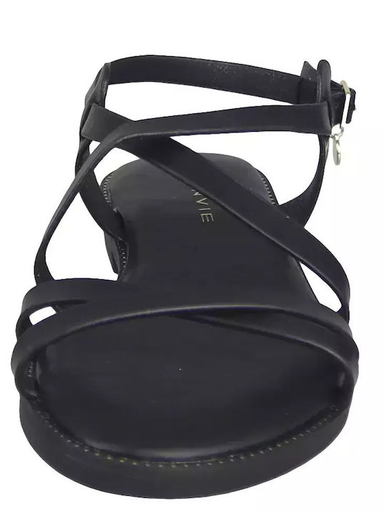 Women's Flat Sandals in Black Color