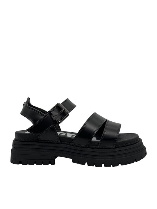 Γυναικεία Σανδάλια Flatforms Μαύρα