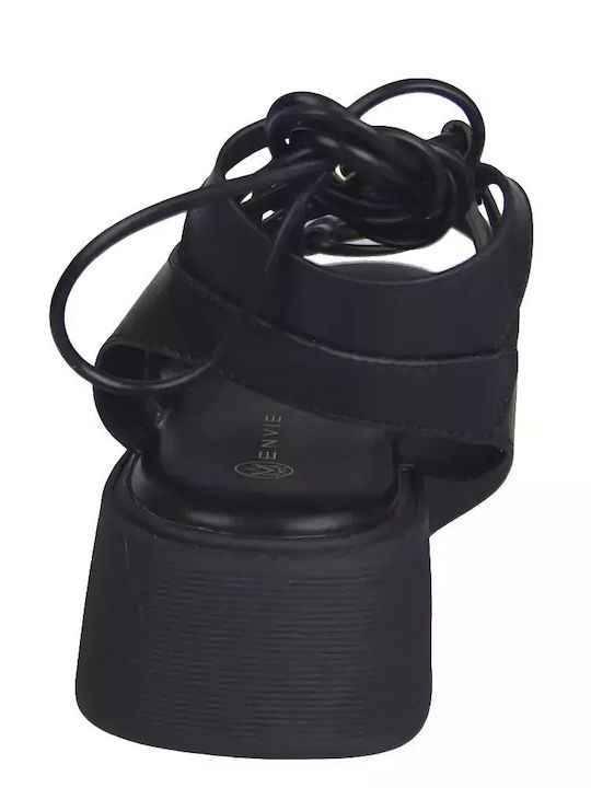 Damen Flache Sandalen Schwarz