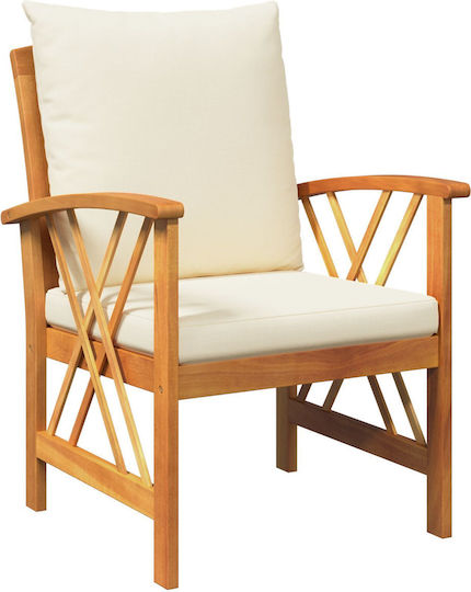 Garten- und Outdoor-Möbelsets Typsatz Wohnzimmer 3 Stücke Creme mit Kissen