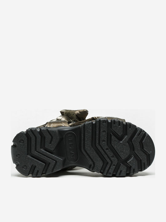 Juyce Paddy Women's Flat Sandals Sporty in Khaki Color