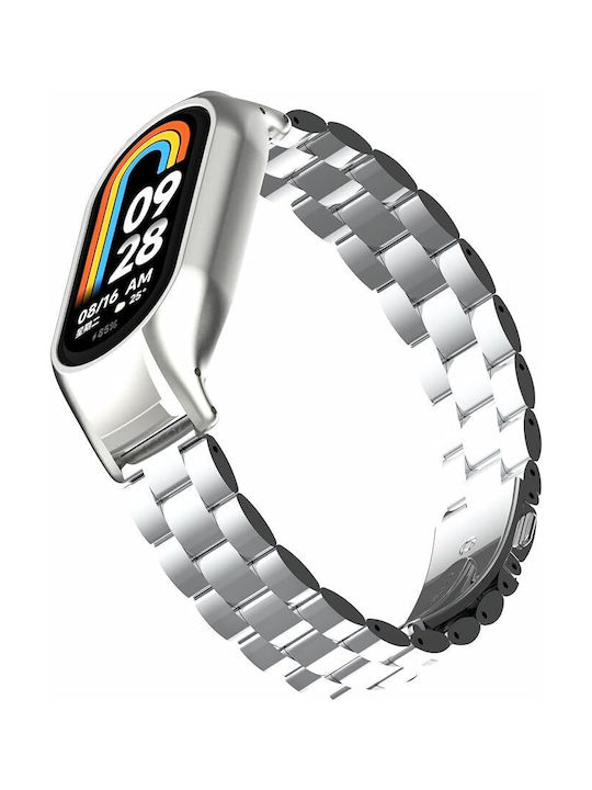 Brățară Metalică Pentru Xiaomi Mi Band 9 Curea Smart Watch – Argintiu